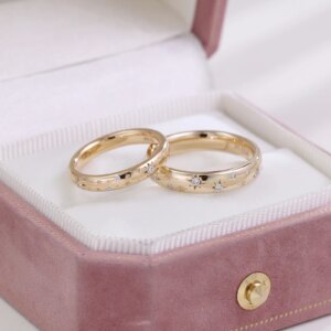 Provence Couple Ring 14K 18K Solid Gold DEF/VS Lab Diamond Wedding Ring New Design Luxury Star Pave Setting Personalized Custom