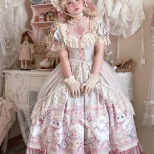 [Cat Lillian] Long and Short Op Three-color Small Gorgeous Lolita Skirt by Bolero