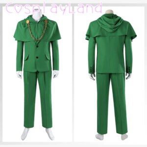 Movie Doctor Doom Cosplay Costume Mask Adult Unisex Green Uniform Suit Coat Pants Doom Cosplay Halloween Party Role Play Outfit