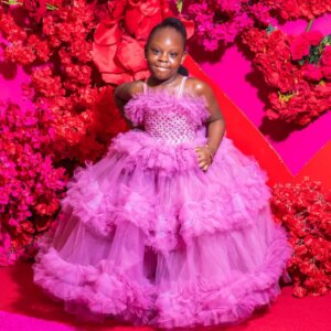 Luxury Pink Girls Birthday Party Dresses Beaded Ruffles Princess Flower Girl Dresses Baby Kids Ball Gowns for Photo Shoot