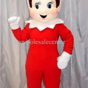 New Adult Hot Sale Foam Plush Red Eif Fancy Cartoon Mascot Costume Plush Christmas Fancy Dress Halloween Mascot Costume