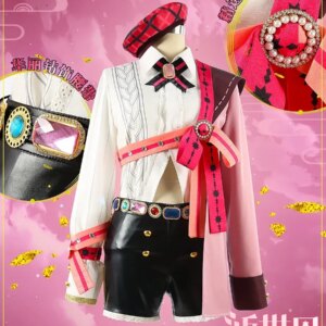 Cosplay Costume Wig Game Nu Carnival Aster Cosplay Outfits Halloween Carnival Suit Short Pink Hair Halloween Role Play