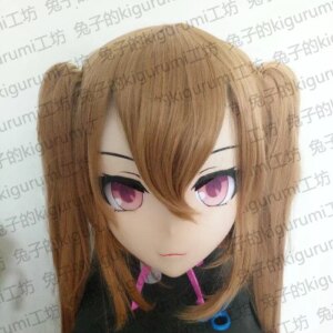 (KM5166)Top Quality Handmade Female Resin Cosplay Japanese Role Play UMP9 Kigurumi Mask Crossdresser Doll Transgender Mask
