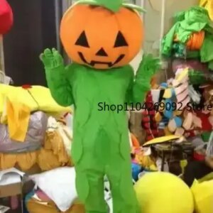Pumpkin Mascot Costume Pumpkin Mascotter Costume Cartoon Fancy Dress Cosplay Suit Carnival Costume Halloween Cosplay Party