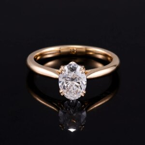 Provence 14K 18K Gold Oval Cut D color Lab diamond ring for women Classic Solitaire wedding Engagement Customized Rings