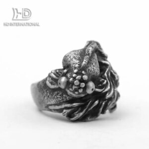 925 silver Big Eye Goldfish Ring Japanese Carp Koi Fish Tattoos, Unique Wedding Band Rings, koi ring fish ring,Gift for Fisherma