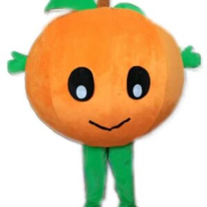 mascot Big Orange Baby Mascot Costume with Leaves healthy fruit theme anime cosplay costumes carnival fancy dress kits suit2505