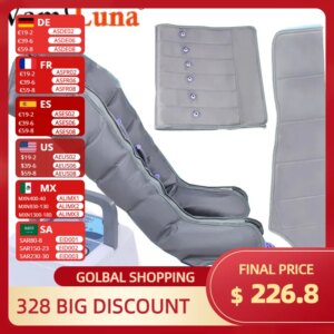 Air Compression Massager With 6 Cushion For Abdomen and Leg Massage Blood Circulation Pump Wrap Set for Pressure Therapy