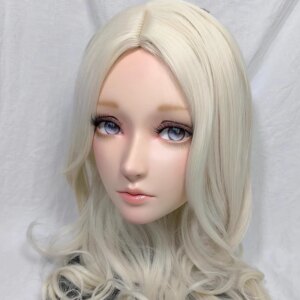 Customized Handmade Female Female/Girl Resin Half Head Cosplay Japanese Role Play BJD Kigurumi Mask Crossdresser Doll Mask