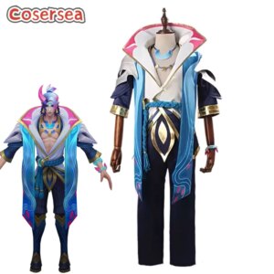 Cosersea Aphelios Cosplay Costume Game LOL Spirit Blossom Aphelios Halloween Uniform Cos Costume Party Suit Outfit Fullset