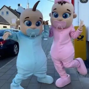 New Adult Hot Sale Foam Both Baby Doll Boy And Girl Cartoon Mascot Costume Plush Christmas Fancy Dress Halloween Mascot Costume