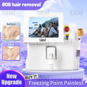 Taixl Hair Removal Machine Ice Platinum Epilator 3 Wavelength 808nm 755 1064nm Painless Diode La-ser With CE Certificate