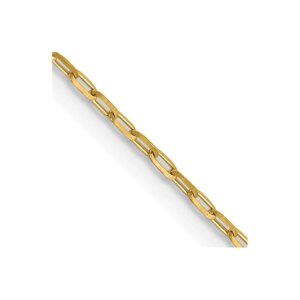 14K 1mm D C Open Long Link Cable Chain