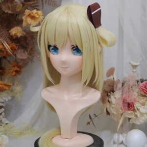 (NFD312-13)Customize Full Head With Lock Pretty Female/Girl Japanese Animego Character Kig Cosplay Kigurumi Mask Crossdress Doll