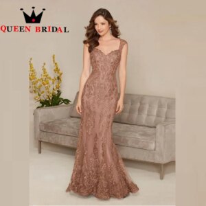 Gorgeous Lace Mother Of The Bride Dresses Mermaid Cap Sleeve Sweetheart Formal Wedding Gowns Robe De Soirée Femme Custom S01Y