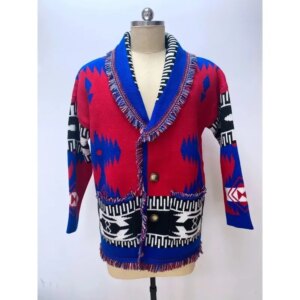 2025 Spring Autumn England Style Fashion Men’s High Quality Wool-blend Tassels Cardigans Knitted Coat