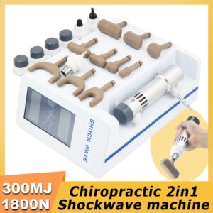 300MJ Shockwave Therapy Machine Massage Body Massager ED Treatment Pain Relief Physical Therapy 2in1 Chiropractic Tool Portable