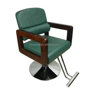 High Quality Modern Salon Furniture Synthetic Leather Barber Chair Wood Cheap Barber Chair