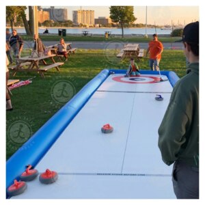 Base And Borders Street Curling Express Rink Perfect For Events And Rentals Portable And Custom Logo Inflatable
