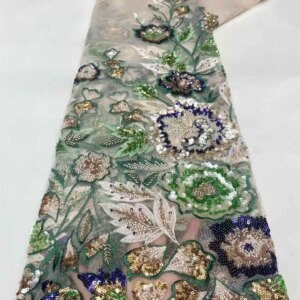 African Groom Lace Fabric for Women, French Nigerian Sequins, Tulle Lace Fabric for Party, Bridal, High Quality, 5Yards, 2025