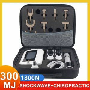Shockwave Therapy Machine Pain Relief Body Massage Electric Chiropractic Adjust Tool 1800N 300mj Shock Wave Physical Portable