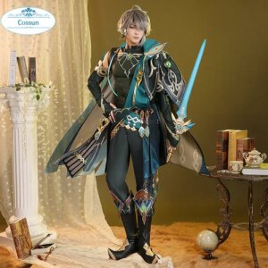 Anime Genshin Impact Alhaitham Game Suit Cosplay Costume Fashion Gorgeous Uniform Halloween Carnival Party Outfit Men