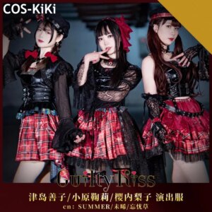 COS-KiKi Anime Lovelive Guilty Kiss Ohara Mari Sakurauchi Riko Tsushima Yoshiko List Group Performance Uniform Cosplay Costume