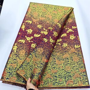 New African Brocade Fabric Jacquard Organza Lace 2025 Nigerian Damask Gradient Lace French Net Material Brocard Tissu