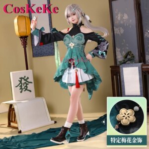 CosKeKe Qingque Cosplay Anime Game Honkai: Star Rail Costume Gorgeous Sweet Uniform Dress Halloween Party Role Play Clothing New