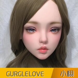 (XU)Female Sweet Girl Resin Half Head Kigurumi BJD Eyes Crossdress Cosplay Japanese Anime Role Lolita Mask With Eyes And Wig