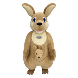 Inflatable Kangaroo Plush Costume Adult Men and Women Halloween Christmas Party Mascot Carnival Character Cosplay Animal Set