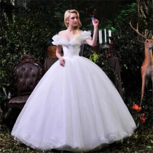 Customized Luxury Glitter Sequins Pleat off Shoulder Ball Gown Wedding Dresses 2025 Sweep Train Bridal Gowns Vestidos De Novia