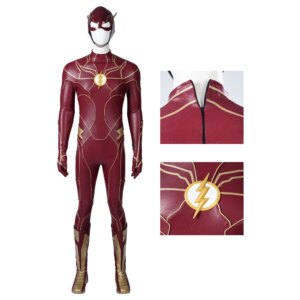 2023 Super Hero Barry Allen Cosplay Costume Halloween Role Playing New Equipment Red Jumpsuit and Boots Fantastic Hero Battle Ap
