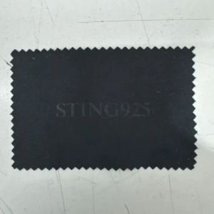 2000 Pieces Customised Logo 65mm x 96mm Black Silver Polishing Cloth Stamped With Pressed Logo, EMS Shipping