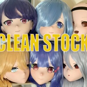 (SALE!)Stock Crossdressing Female/Girl Resin Full/Half Head With Lock Anime Cosplay Japanese Animego Kigurumi Mask For Sale