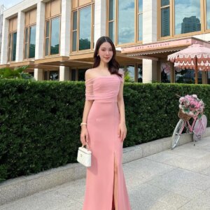Customized  Graceful Jersey Straight One Shoulder Evening Dresses Strapless Half Sleeves Panel Train Special Occasion G