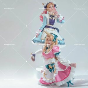 Game LOL Cafe Cutie Soraka Gwen Sivir New Skin Cosplay Costume Soraka Sweetheart Lovely Maid Dress female