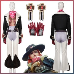 Game Rivals Costume Disguise Mrs. Barnes Natasha Cosplay Fantasy Clothing Cowboy Suits Women Roleplay Fantasia Party Outfit
