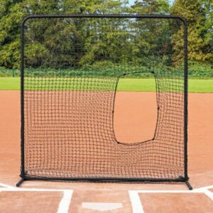 FORTRESS Pitching Screen – Perfect Net & Batting Technique for Pitchers Softball & Baseball – Out Through Net [7ft x 7ft]