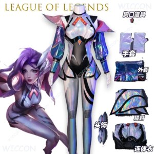 League of Legends LOL Star Guardian Seraphine White Pigeon Cosplay Costume Full Set Anime Game Outfit Female