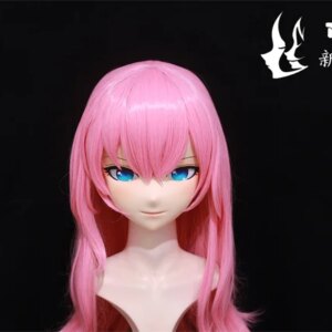 (NFD-47-18)Customize Full Head With Lock Crossdress Doll Female/Girl Japanese Anime Cartoon Character Kig Cosplay Kigurumi Mask
