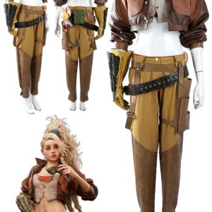 Fantasia Gemma Cosplay Jacket Waistbag Anime Game Hunter Of Monster Wilds Disfraz Costume Women Halloween Carnival Party Clothes