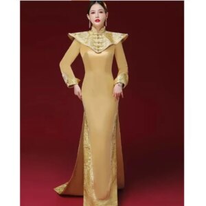 Cheongsam 2024 New High end and Elegant Fashion Show Host Evening Dress for Women