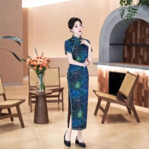 New cheongsam Chinese style elegant temperament long performance