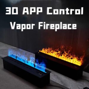 3D Water Steam Electric Fireplace Customized Intelligent Control Color Flame Humidifier TV Cabinet Room Decoration Fire Place