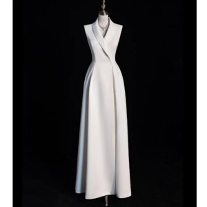 White suit night dress high-end 2024 new engagement dress formal party dress wine concierge dresses