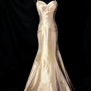 Light Golden Sexy Prom Dress Sequins Beaded Spaghetti Strap Lace-up Mermaid Pleated Slimming Cocktail Party Evening Party Gowns