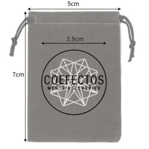 100 pcs 5*7cm + 100pcs 7*9cm Gray Velvet Drawstring Bags Hot Printing With Black and Gray 2 Colors Logo Customized Logo