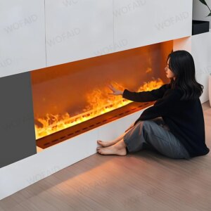 Smart Electric Fireplace with Imported Chip RGB LED Flame Humidifier for Home Living Room Modern Decor Fireplace