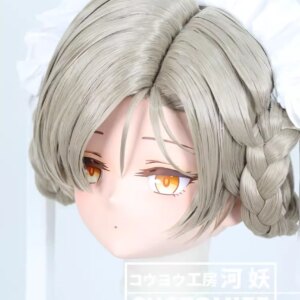 C-58-35 Customize Full Head Resin Cartoon Cosplay Japanese Character Anime Role Play Crossdress Kigurumi Mask With Back Shell